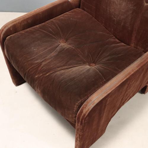 Vintage Armchairs in Fabric, Italy, 1970s, Set of 4 For Sale - Image 5 of 9