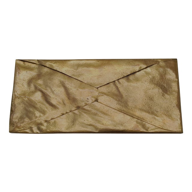 Bronze Sculpture in the Shape of an Envelope, Italy, 1970s For Sale