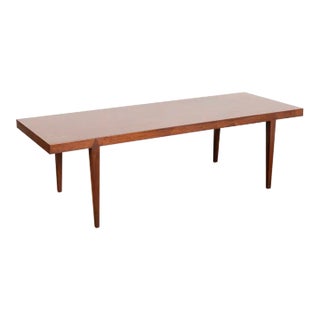 Mid Century Modern Coffee Table With Tapered Legs From Denmark For Sale