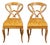 Pair of Austrian Biedermeier 19th Century Side Chairs with Carved Open Backs For Sale