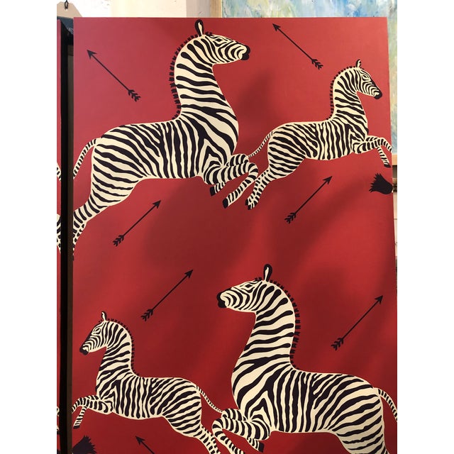 Wall Mounted Scalamandre Zebra Wallpaper Panels a Pair