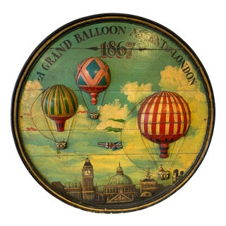 Round Wooden Wall Panel, 1867 For Sale