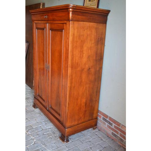 Wood Antique Louis Philippe Cherrywood Girls Wardrobe For Sale - Image 7 of 11