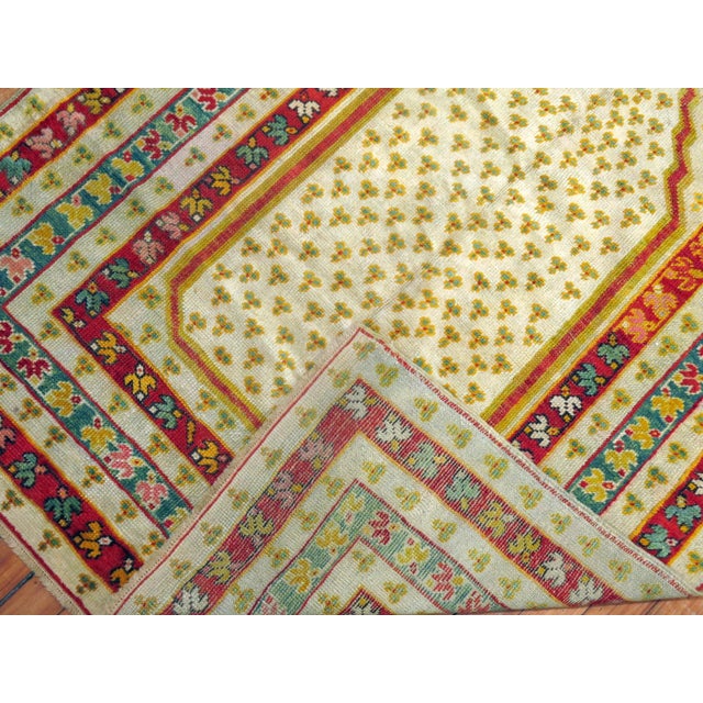 Antique Zabihi Collection Turkish Ghiordes Prayer Rug - 3'8" x 5'4" For Sale - Image 10 of 10