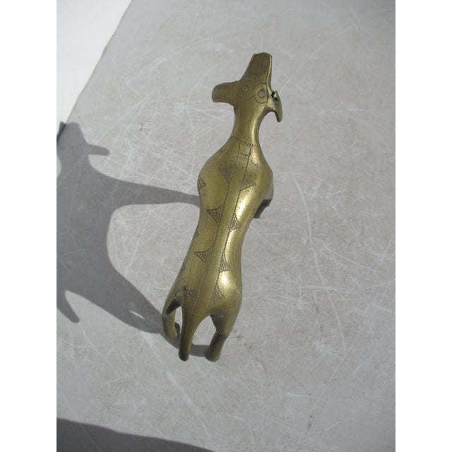 Brass North African or Egyptian Brass Folk Sculpture For Sale - Image 8 of 8