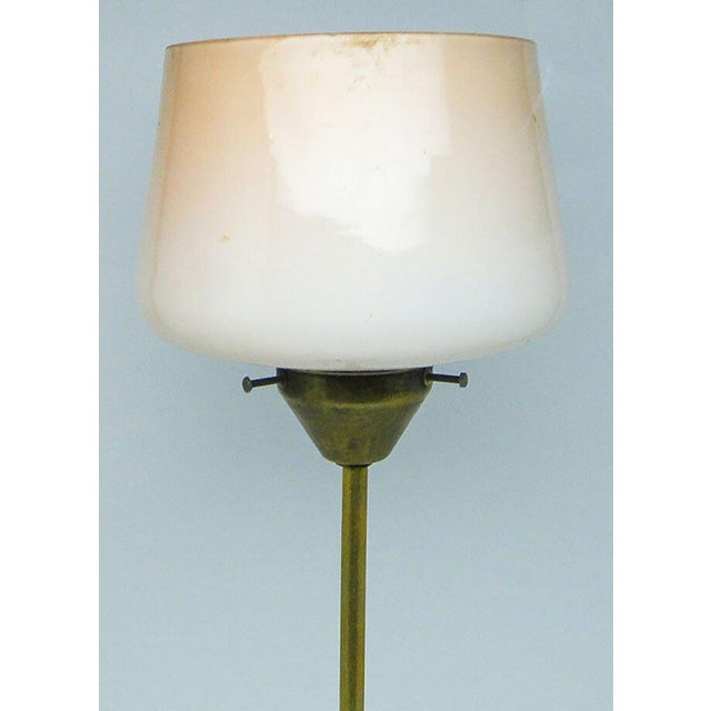 Mid-Century Pendant Lamp in Brass and Glass, 1950s For Sale - Image 6 of 8
