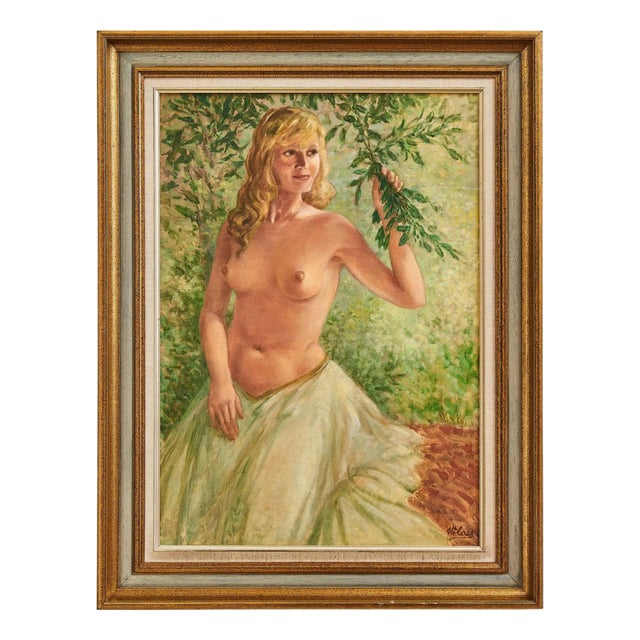Nude in Nature, Oil on Canvas Claes For Sale