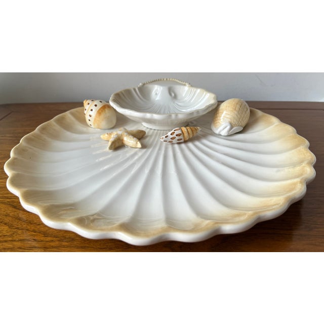 Italian Shell Chip & Dip Platter-Italy-the Mane Lion, Philadelphia For Sale - Image 3 of 8