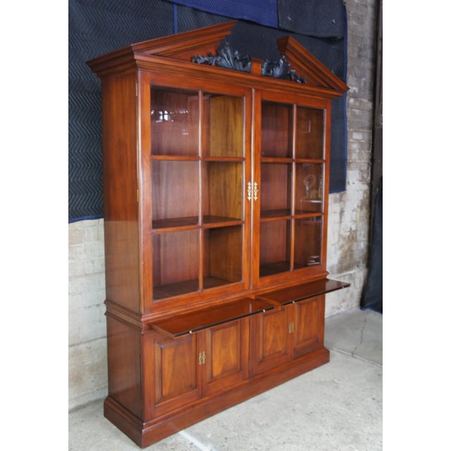 Arthur Brett George II Regency Carved Mahogany Library Bookcase China Display Cabinet Eagles For Sale - Image 11 of 13