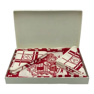 Mid 20th Century 21 Club Nyc Restaurant Napkins & Tablecloth New York City- 5 Pieces