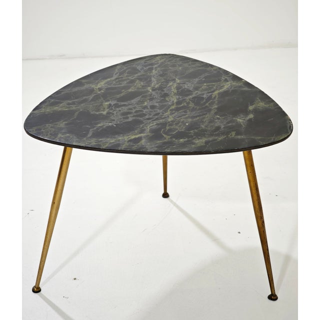 Charcoal Mid-Century Modern Low Wooden Coffee Table, Italy, 1950s For Sale - Image 8 of 15