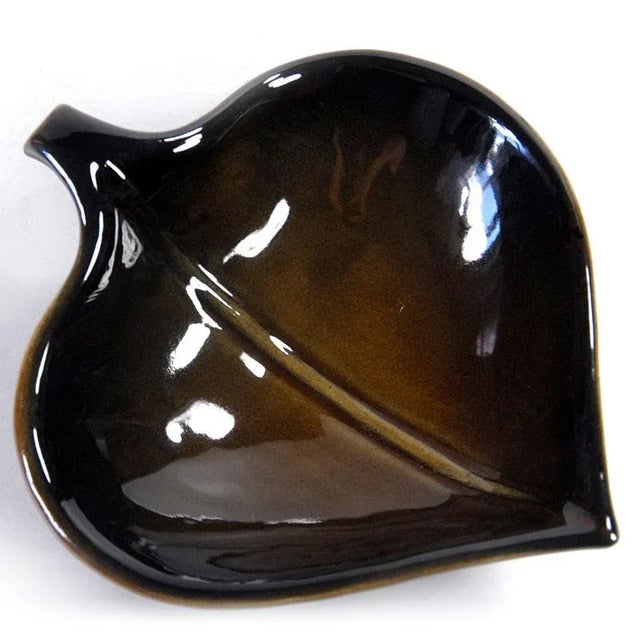 Italian Ceramic Leaf Dish, 1960s For Sale - Image 4 of 11