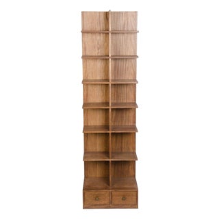 Noir Furniture Zip Bookcase - Dark Walnut For Sale