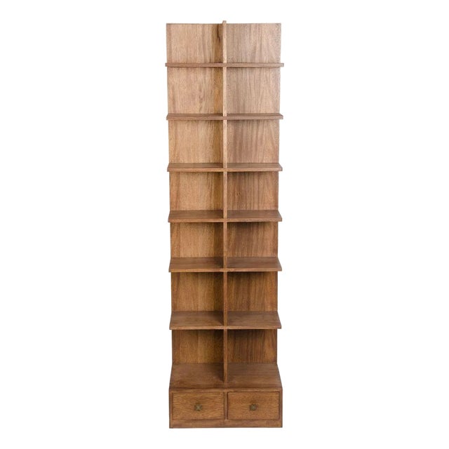 Noir Furniture Zip Bookcase - Dark Walnut For Sale