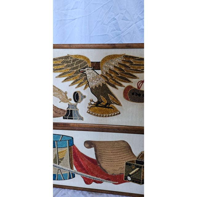 1960s 1960s MCM Crushed Glass Art For Sale - Image 5 of 12