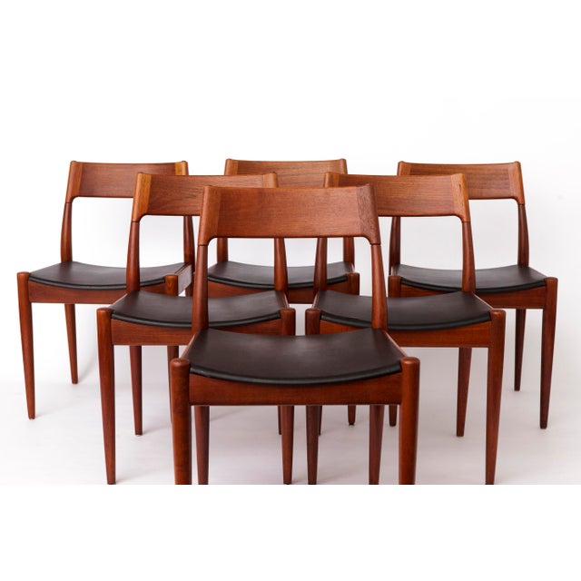 Vintage Danish Teak Dining Chairs by Arne Hovmand-Olsen for Mogens Kold, 1960s, Set of 6 For Sale - Image 10 of 10