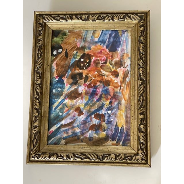 Abstract Butterflies Original art acrylic on paper framed