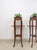 Late 20th Century French Provincial Planter Box Stand Side Table Copper Tray Vintage Pair For Sale - Image 5 of 12