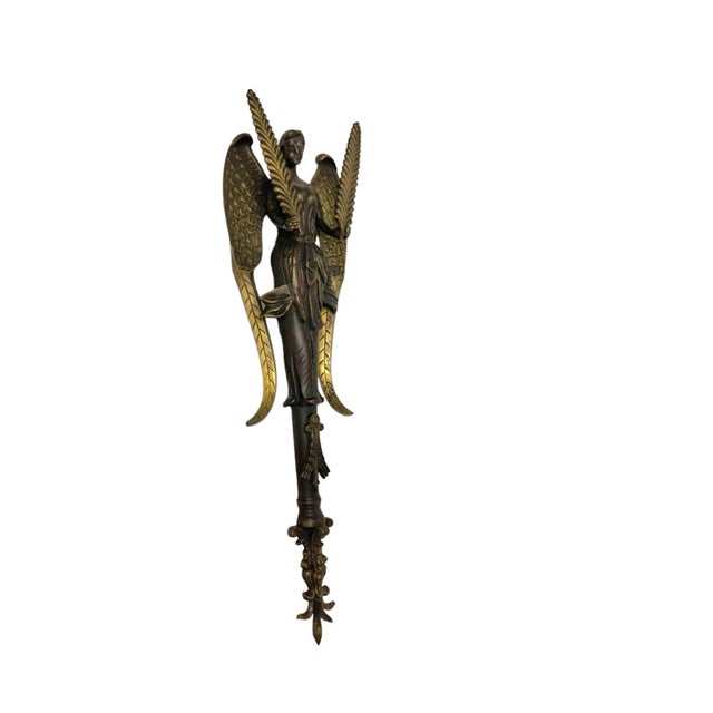 Late 20th Century Bombay Company Angel Gloria Figurine Harvest Goddess Metal Wall Mount For Sale In Tulsa - Image 6 of 8