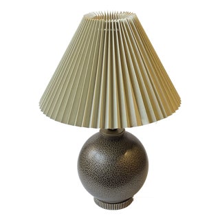French Craquelé Table Lamp in the style Jean Besnard, 1930s For Sale