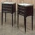 Pair Antique French Directoire Mahogany End Tables with Carrara Marble will make a delightful addition to your room,...