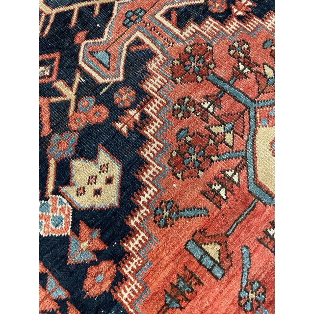 NW Bakshayesh Rug in Navy, Clay, Terracotta 5 x 7 For Sale - Image 12 of 13
