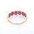Gold Ruby Half Eternity Band in 18 Karat Yellow Gold Size 3 For Sale - Image 8 of 10