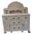 Vintage Scrubbed Rustic Pine Sideboard Credenza / Dresser W/ Arched Top & Drawers For Sale