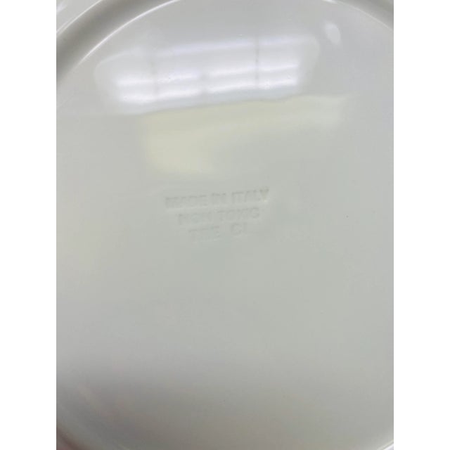 1990s Vintage Italian Large Plates With Berry Vines- Set of 6 For Sale - Image 5 of 7