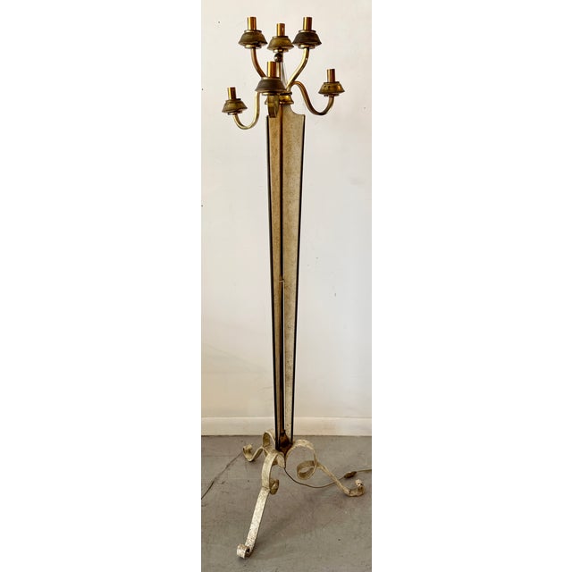 A fine French Art Deco floor lamp, by Pierre Genet & Jean Michon from around 1940. Elegant and timeless example of the...