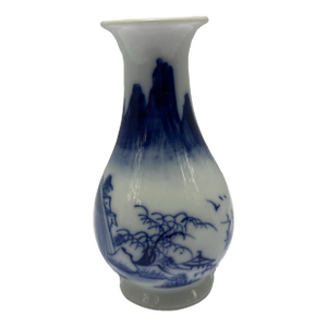 Small Blue and White Chinese Porcelain Bud Vase