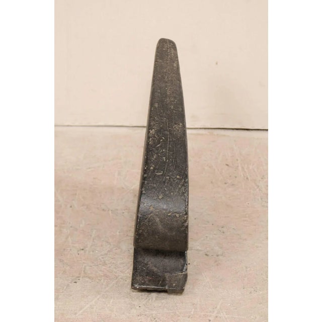 Black Wave Shaped Swirling Carved Wood Sculptural Boat Prow From Kerala, South India For Sale - Image 8 of 10