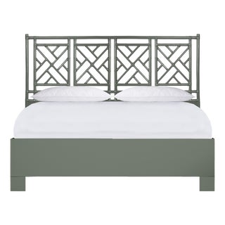Chippendale Platform Bed California King - Evergreen For Sale