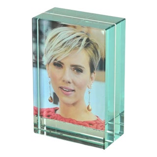 Large Double-Sided Nile Green Photo Frame with Mirror from Fontana Arte, 1950s For Sale