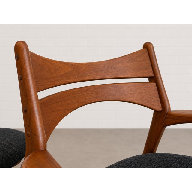 Mid Century Modern Pair of Teak Dining Chair by Erik Buch for Christiansen For Sale - Image 15 of 15