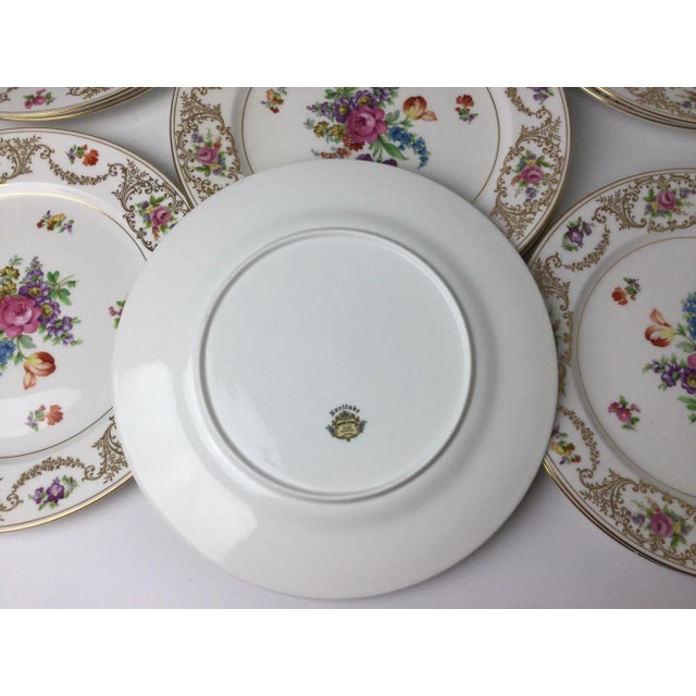Mid 20th Century Noritake Hand Painted Bone China Service Dinner Plates- Set of 12 For Sale In New York - Image 6 of 9