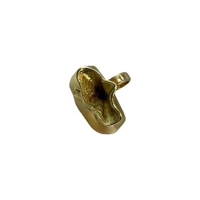 Metal 18k Yellow Gold Vintage Money Bag Charm For Sale - Image 7 of 9