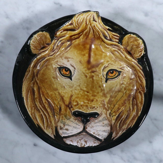 1970s 70's Italian Taste Seller by Sigma Lion and Tiger Plates - Set of 3 For Sale - Image 5 of 8