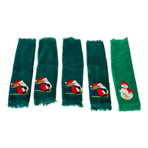 Guest Face/ Hands Christmas Terry Towels With Applique Santas