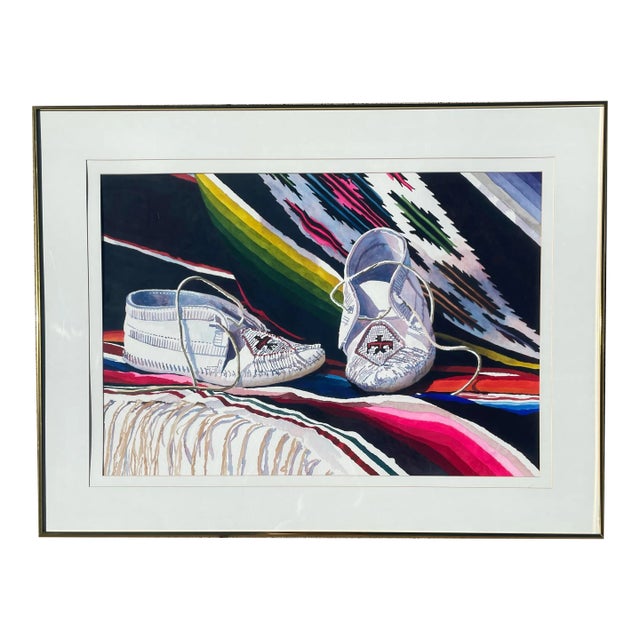 Southwestern Monumental Rita Thornton Signed Original Watercolor For Sale