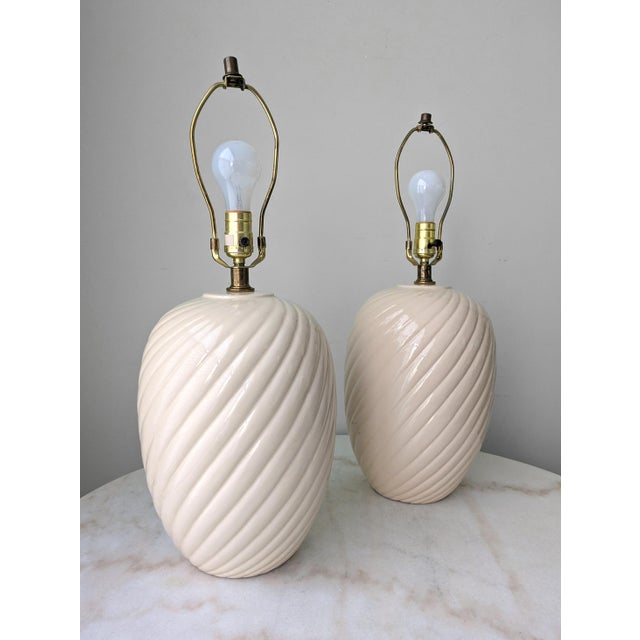Vintage Large Ceramic Lamps by Westcal - a Pair For Sale In Chicago - Image 6 of 8