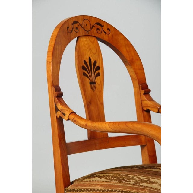Antique Biedermeier Armchair, 1830s For Sale - Image 3 of 12
