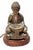 1950s Japanese Buddha Table Lamp With Offering Bowl, Original Parchment Shade & Leviton Switch For Sale - Image 9 of 14