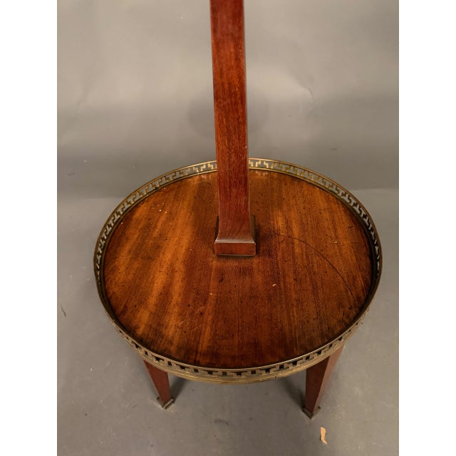 French Neoclassical Style Mahogany Side Table With Marble Top, Circa 1890 For Sale In Indianapolis - Image 6 of 15