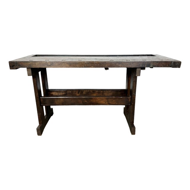 Vintage Industrial Carpenters Workbench, 1950s For Sale