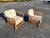 Wood 1970s Boho Chic Bamboo and Rattan Lounge Chairs in McGuire Style For Sale - Image 7 of 18