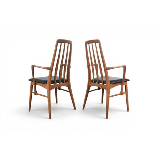 Koefoeds Møbelfabrik Mid 20th Century Pair of Niels Koefoed "Eva" Highback Dining Armchairs in Teak For Sale - Image 4 of 9