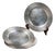 Art Deco Ocean Liner Normandie Presentation Plates in Silver-Plated Metal with Ondulations Pattern by Luc Lanel for Christofle, France, 1933 For Sale