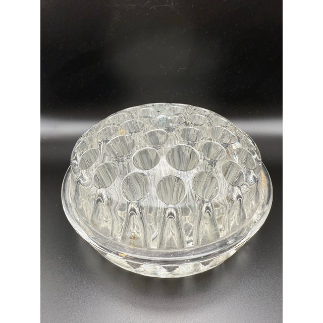 37 Hole Antique Glass Flower Frog For Sale - Image 11 of 12