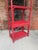 Ficks Reed Vintage Rattan Etagere Bookcase in Vermillion Red With Faux Tortoise Shell Finish - Newly Painted For Sale - Image 4 of 12